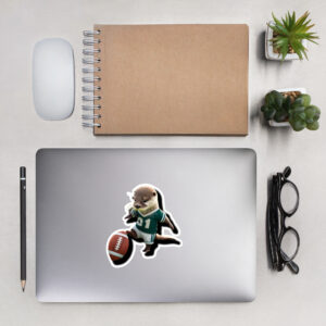 Otter Football Sticker