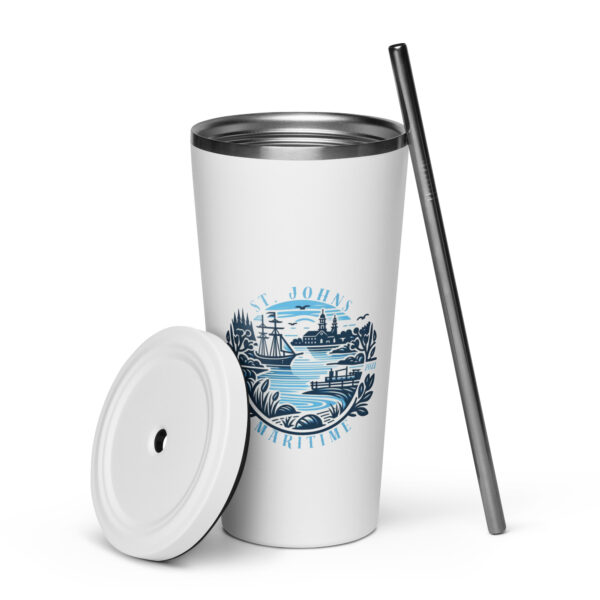St. Johns Maritime Insulated tumbler with a straw